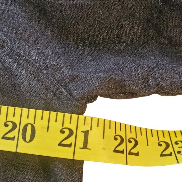 Nicole Miller Wn Linen Mini Dress Charcoal L Quiet Luxury Minimalist Street Chic - Picture 10 of 12